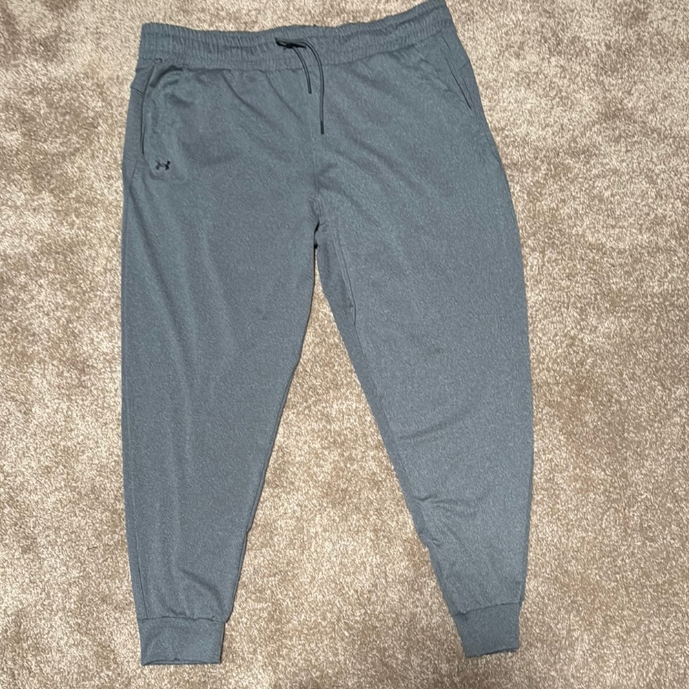 Under Armour Gray Track Pants with Elastic Cuffs